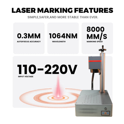 100w Auto High Speed Fiber Laser Marking Machine Fiber Laser Engraver Laser Marker On Metal