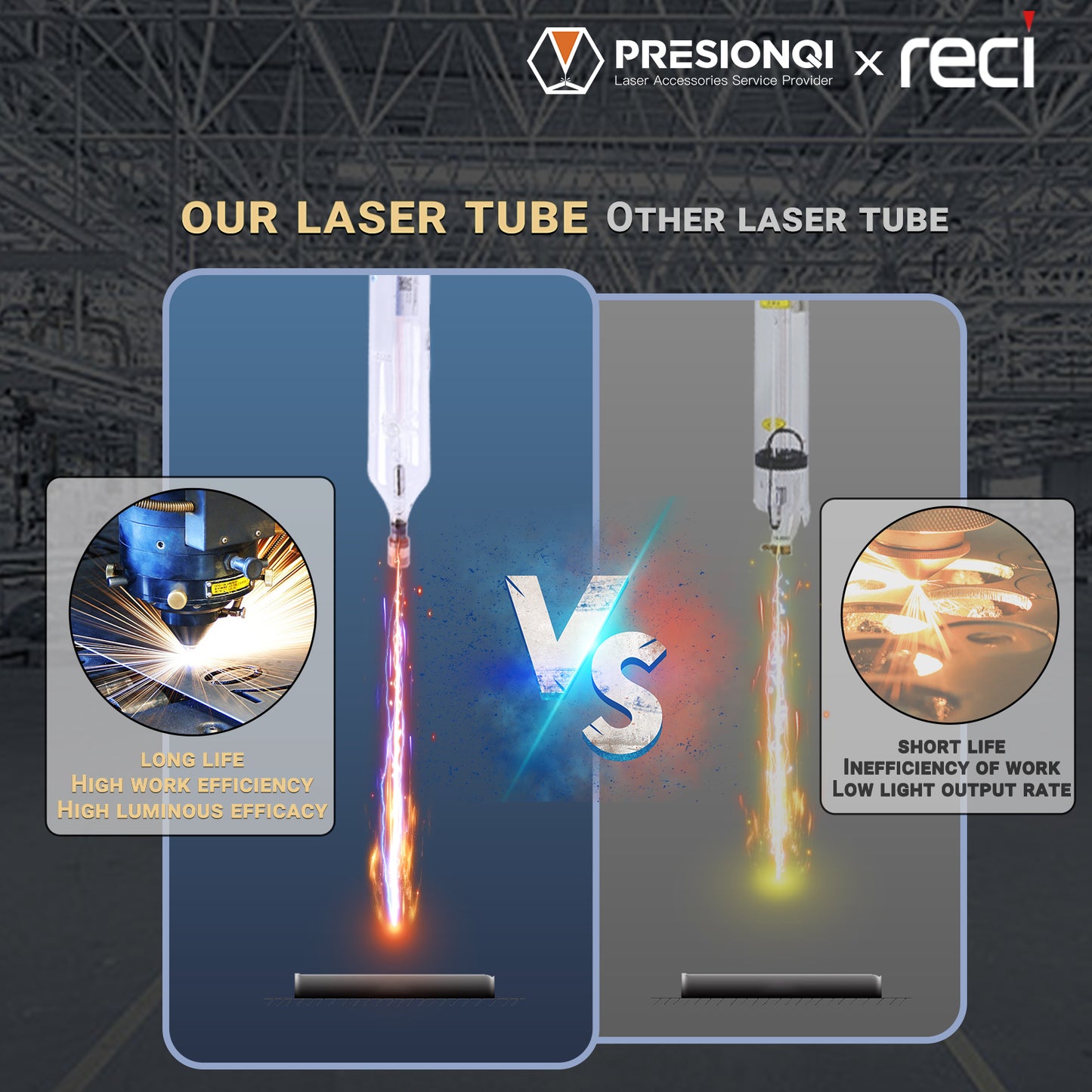 RECI T4 CO2 Laser Tube